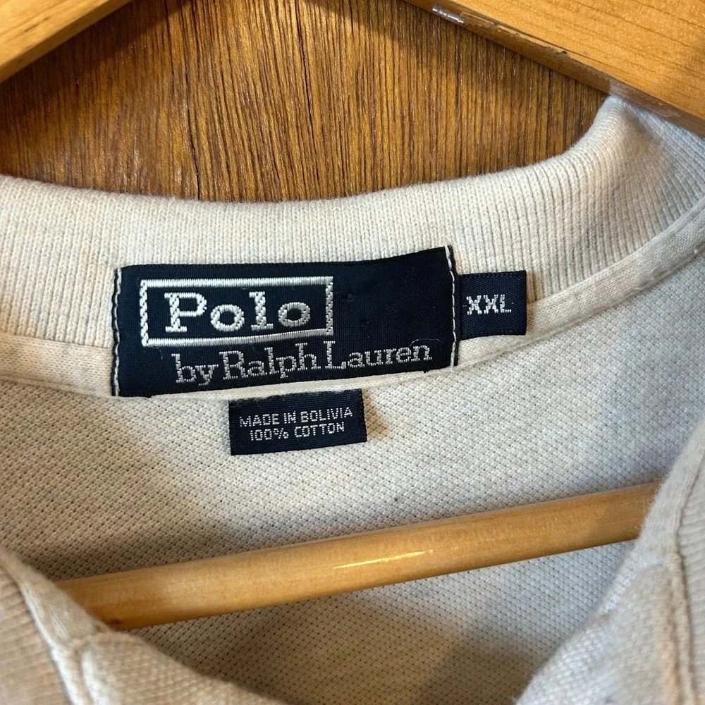 Polo Ralph Lauren Men's XXL Beige‎ Heather Short Sleeve Classic Fit Polo Shirt